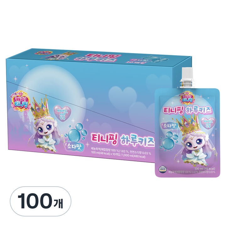캐치티니핑 하루키즈 소다맛, 100개, 100ml