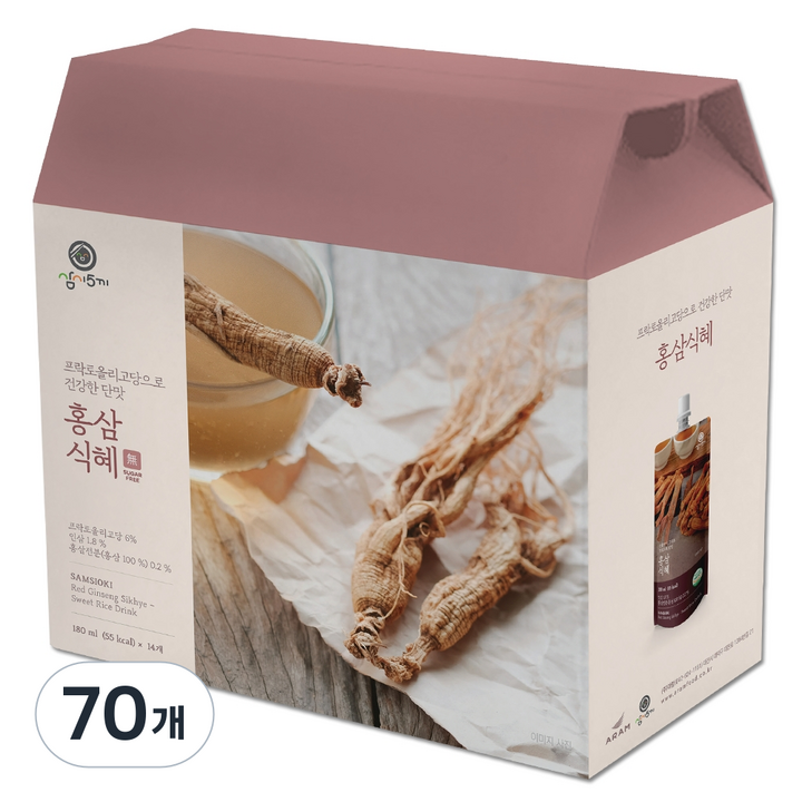 삼시오끼 홍삼식혜, 70개, 180ml