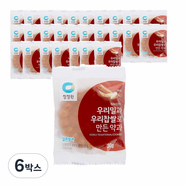청정원 우리밀과 우리찹쌀로 만든 약과, 840g, 6박스