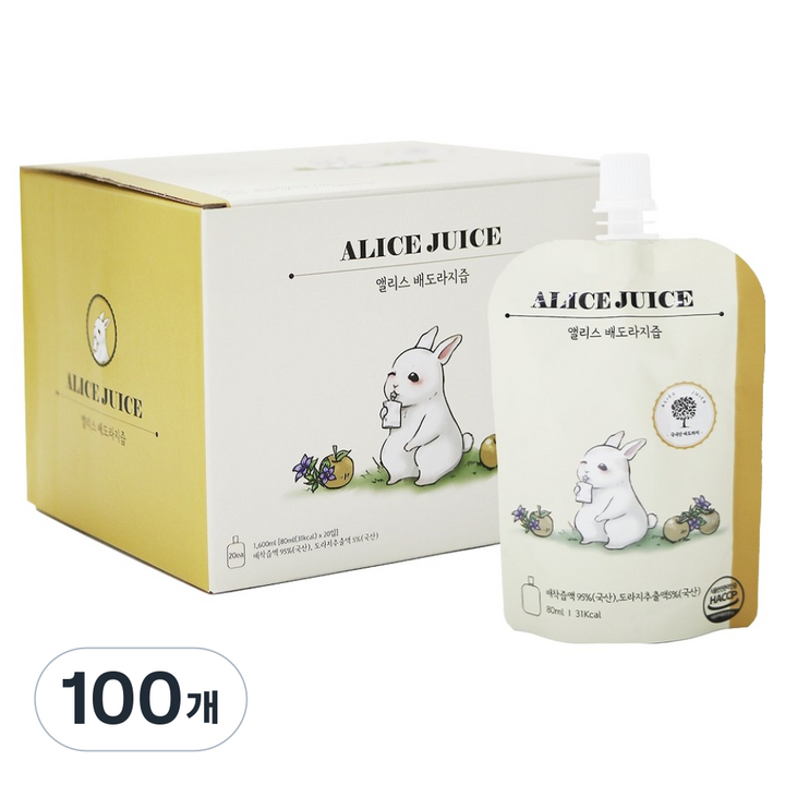 앨리스 배도라지 주스, 100개, 80ml