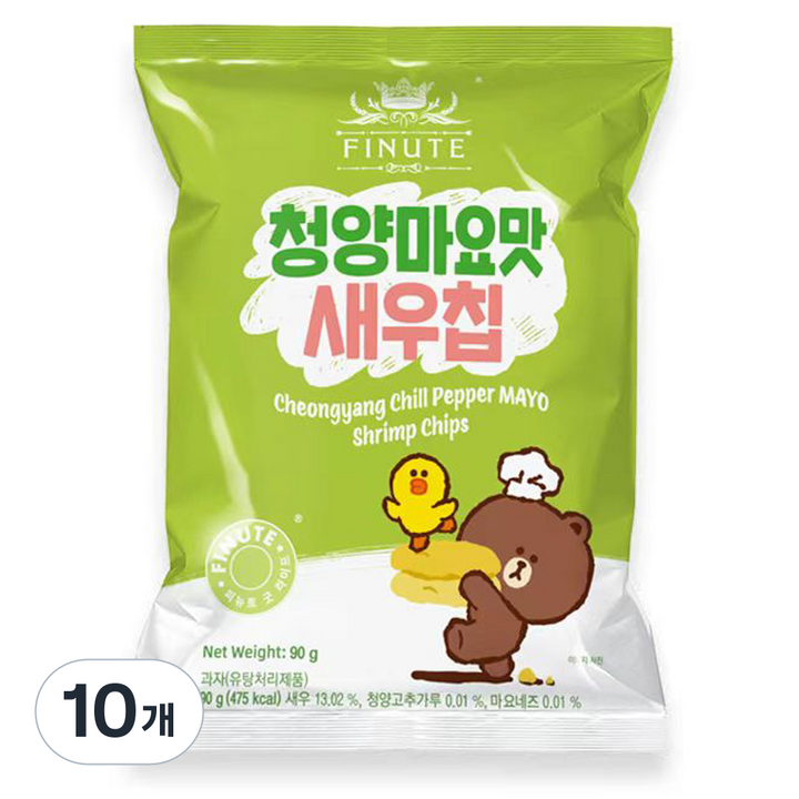 피뉴트 청양마요맛새우칩, 90g, 10개
