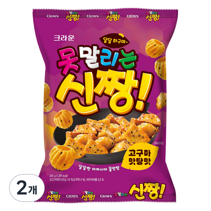 못말리는신짱 고구마 맛탕맛, 245g, 2개
