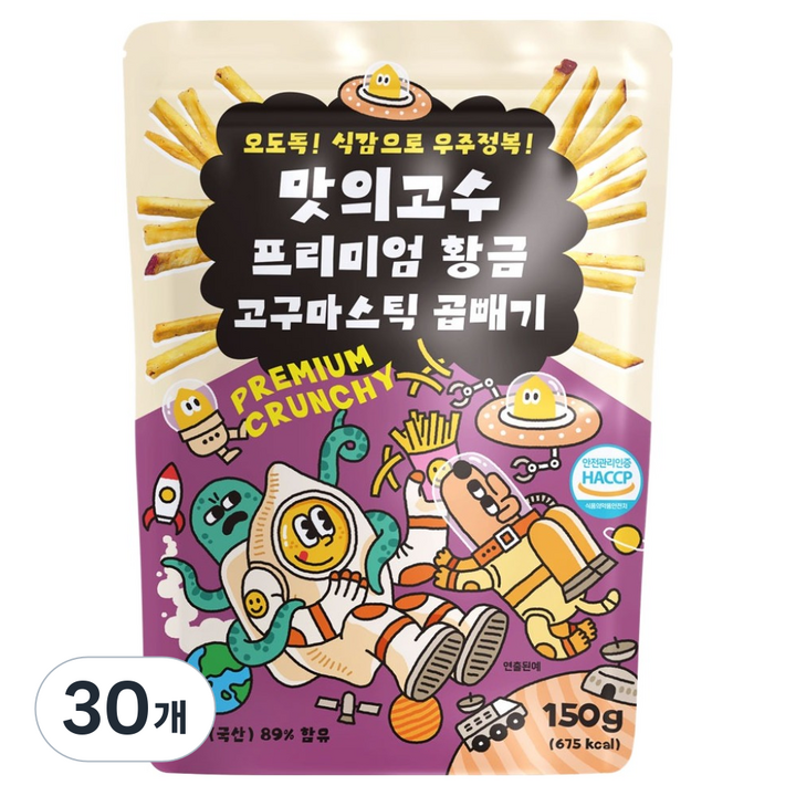 맛의고수 프리미엄 황금 고구마스틱, 150g, 30개