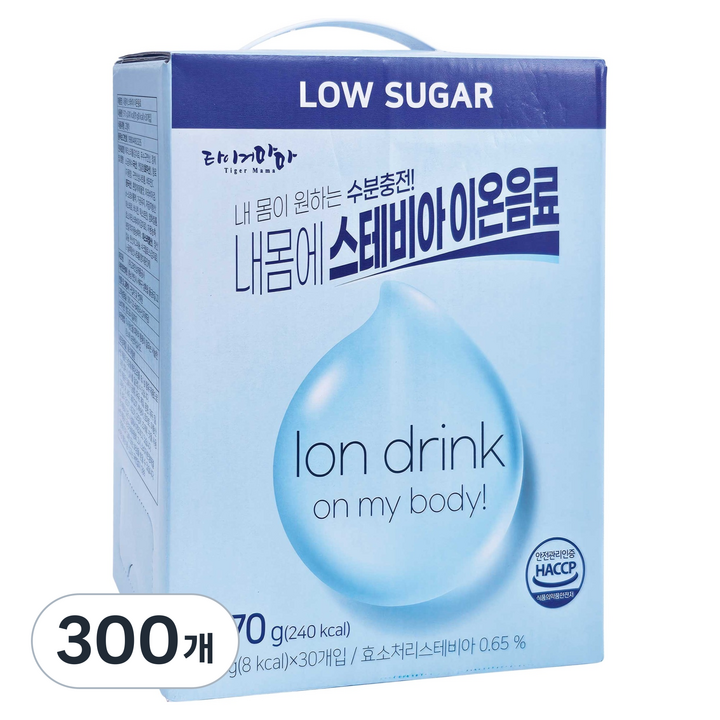 타이거마마 내몸에 스테비아 이온음료, 19g, 300개