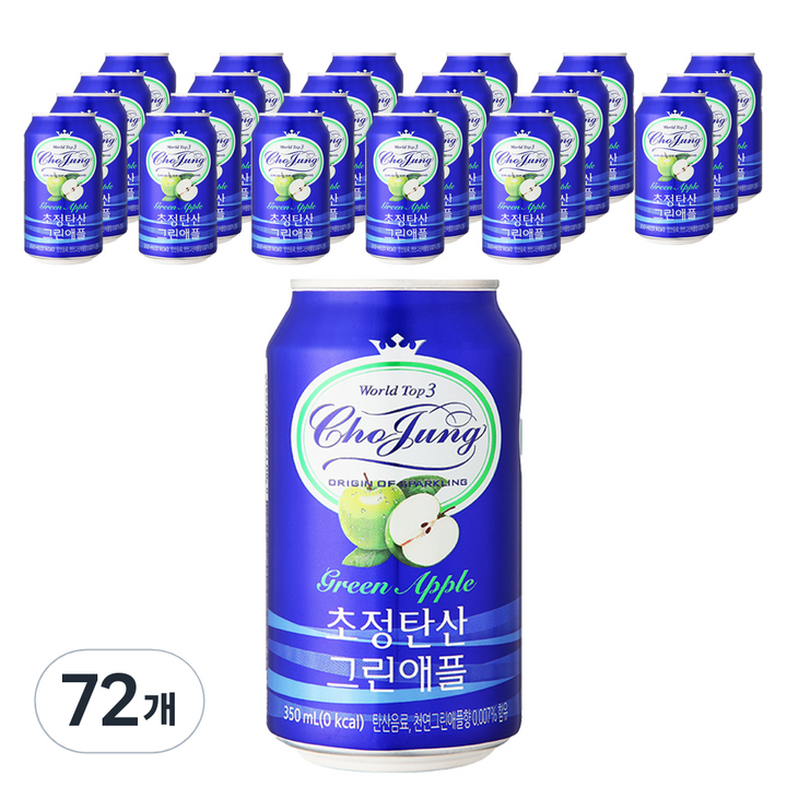 초정탄산 그린애플, 350ml, 72개