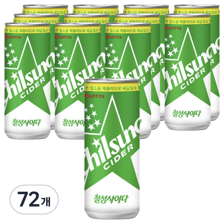 칠성사이다 업소용, 245ml, 72개
