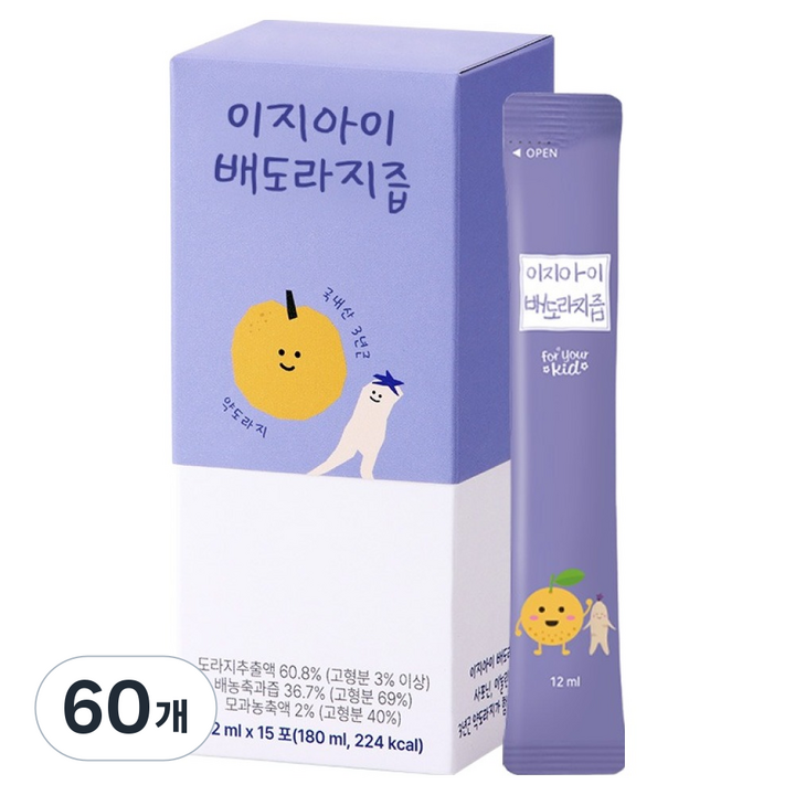 이지 아이배도라지즙, 12ml, 60개