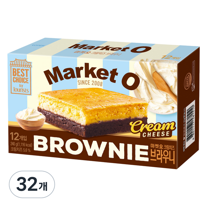 마켓오 브라우니 크림치즈 12p, 240g, 32개