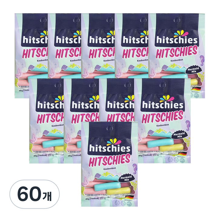 히츨러 히치스 머메이드 수수깡젤리, 40g, 60개