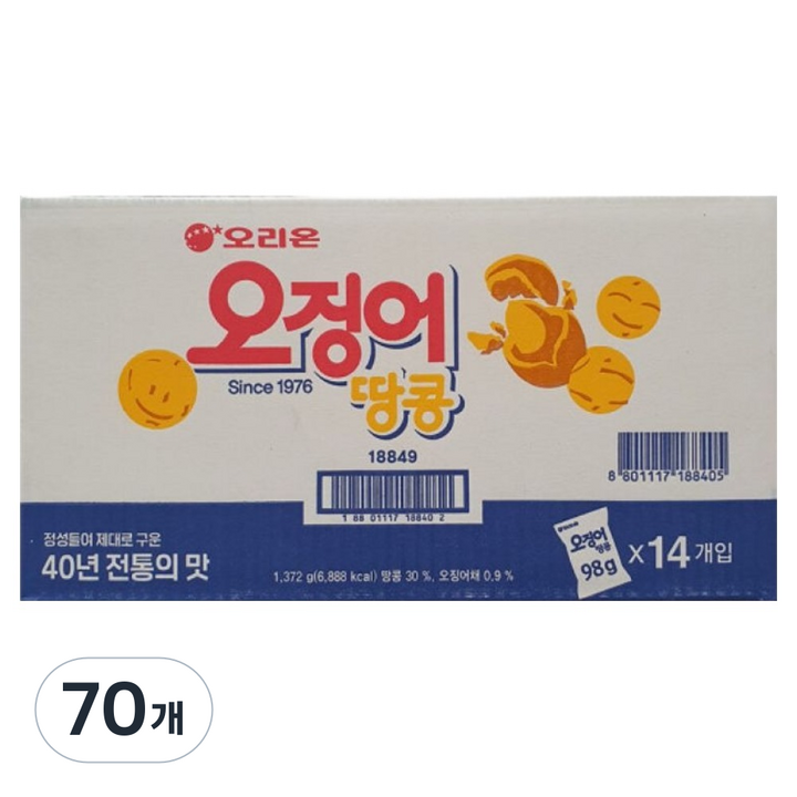 오징어땅콩, 98g, 70개