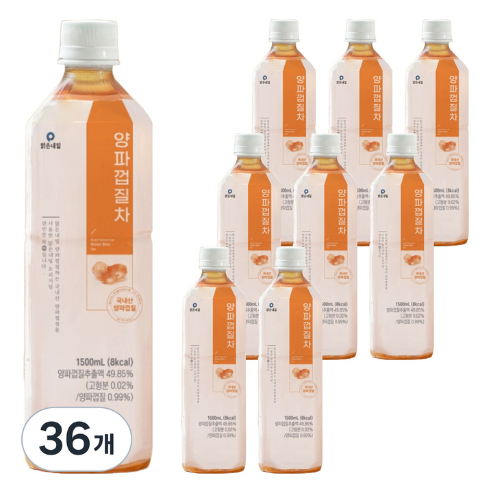 맑은내일 양파껍질차, 1.5L, 36개