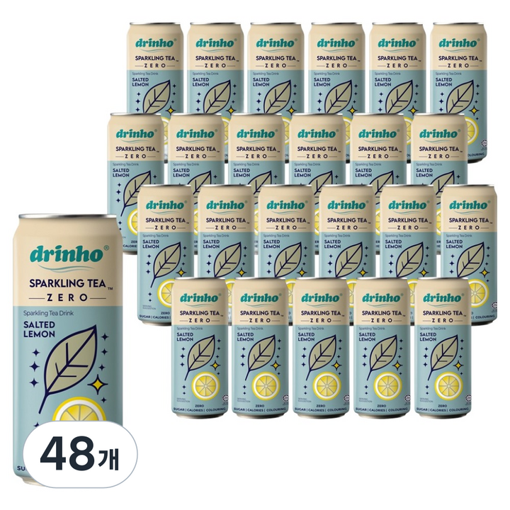 드린호 제로 스파클링티 솔티드레몬, 48개, 320ml