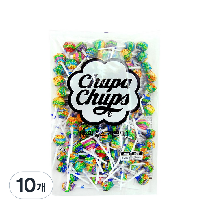 츄파춥스 리필팩 막대사탕 랜덤 발송 120p, 10개, 1.2kg