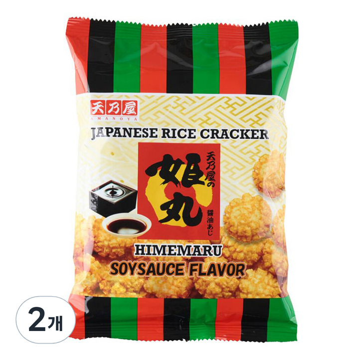 아마노야 히메마루 쌀과자 간장맛, 2개, 98g
