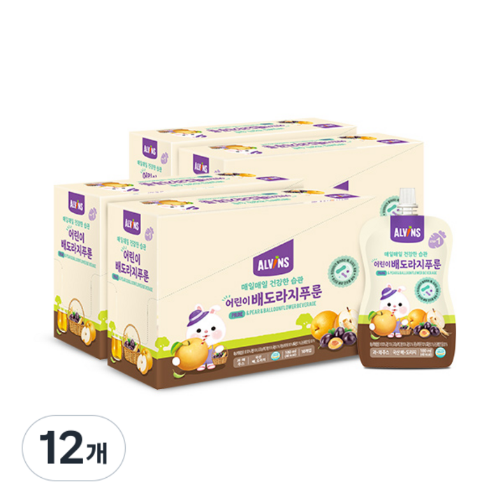 엘빈즈 매일매일 건강한습관 배도라지푸룬 100ml 10p, 1L, 12개