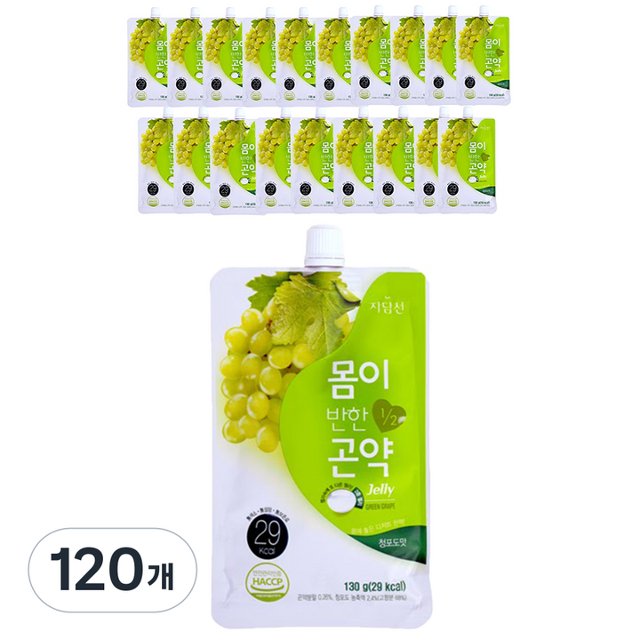 자담선 몸이반한 곤약젤리 청포도맛, 130ml, 120개