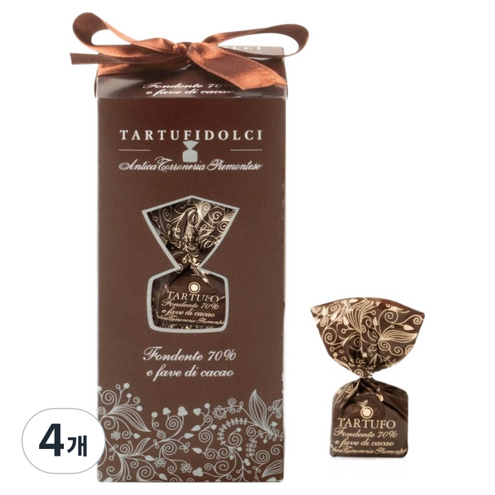 안티카토로네리아 다크 초콜릿 70%& 코코아닙스 트러플 초콜릿, 160g, 4개