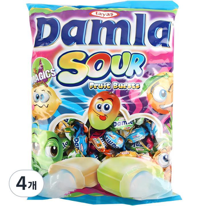 담라 사워 소프트캔디, 1kg, 4개