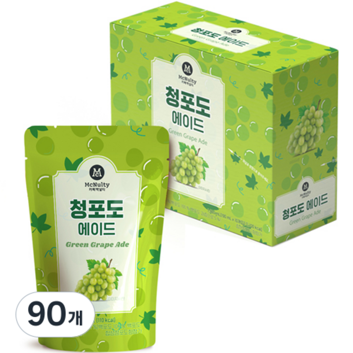 맥널티커피 청포도 에이드, 190ml, 90개