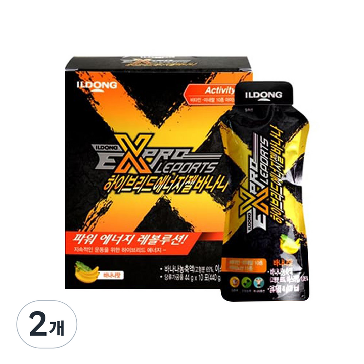 일동 하이브리드 에너지젤 파워젤 바나나 1박스, 440g, 2개