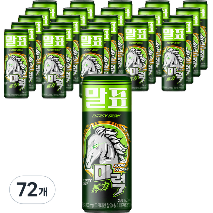 말표 마력 다크홀스 에너지드링크, 250ml, 72개