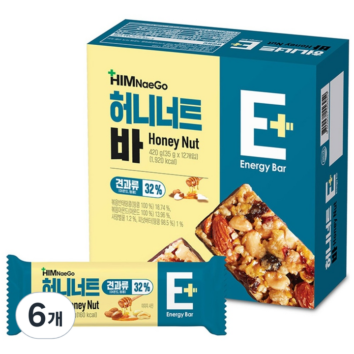 힘내고 허니너트바 12p, 420g, 6개
