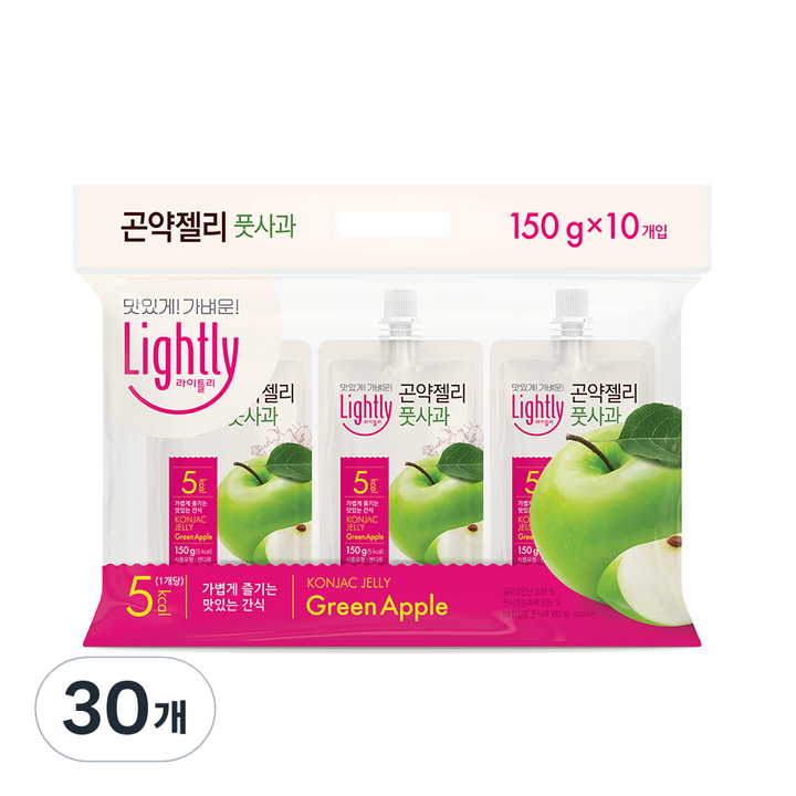 라이틀리 곤약젤리 풋사과, 150g, 30개