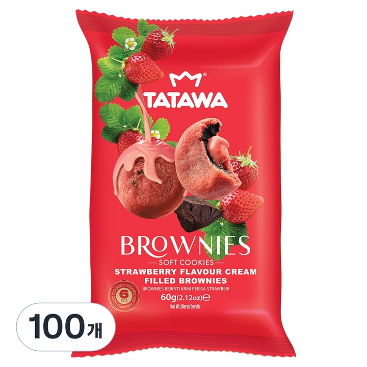 타타와 딸기 필드 브라우니, 100개, 60g