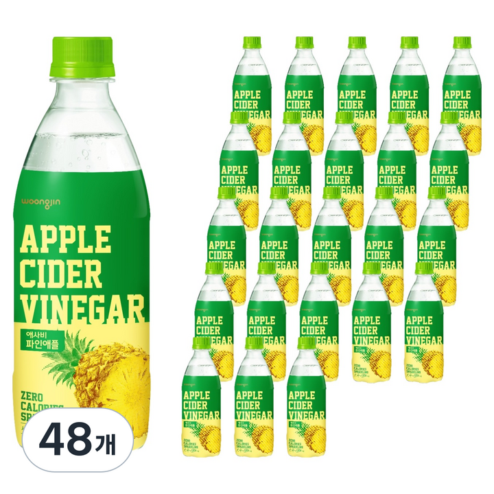 웅진 애사비 파인애플, 500ml, 48개
