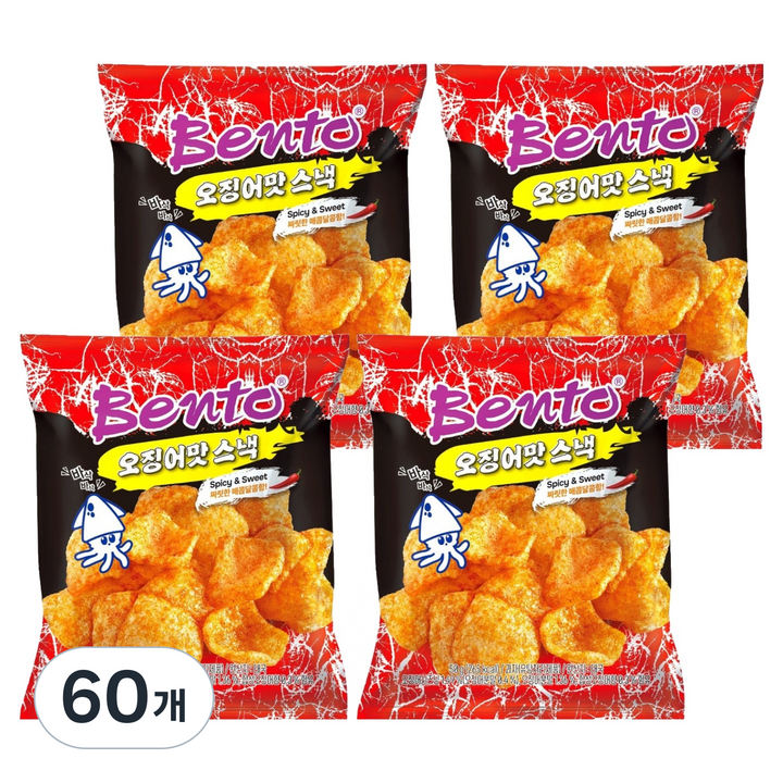 벤토 오징어맛 스낵, 50g, 60개