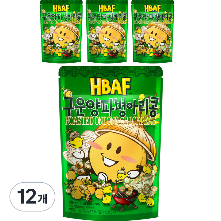 바프 구운양파맛 병아리콩, 90g, 12개
