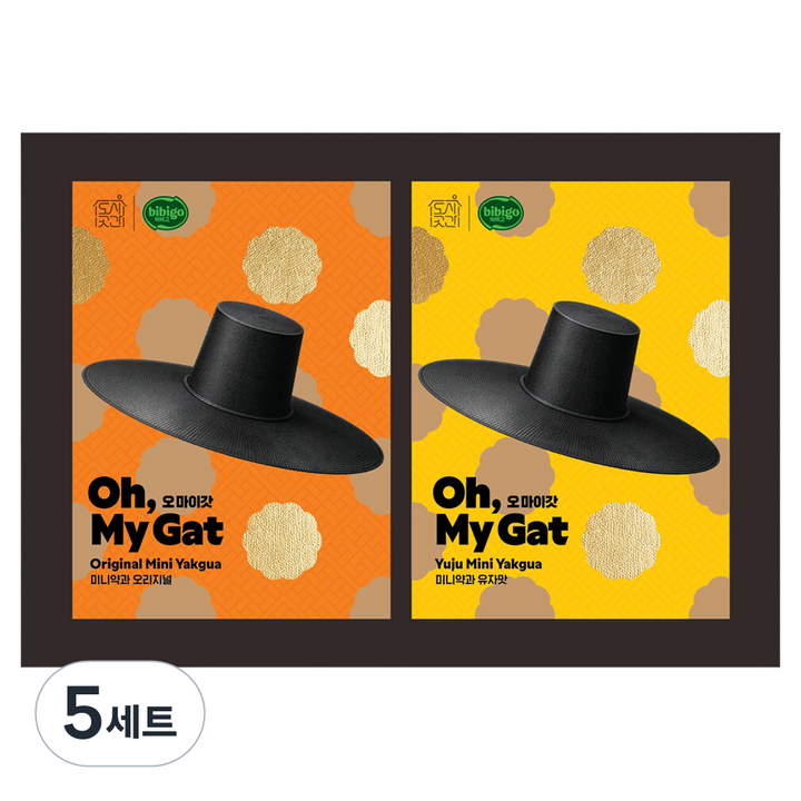 도시곳간 오마이갓 미니약과 오리지널 180g + 미니약과 유자맛 180g 세트, 5세트, 360g