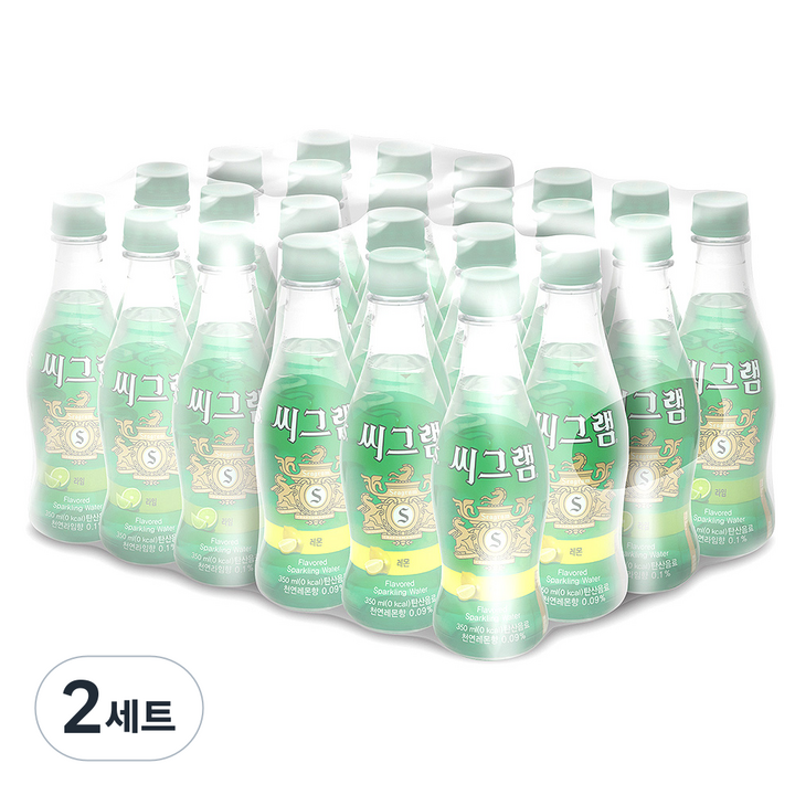 씨그램 탄산음료 레몬 350ml x 6p + 라임 350ml x 18p, 2세트
