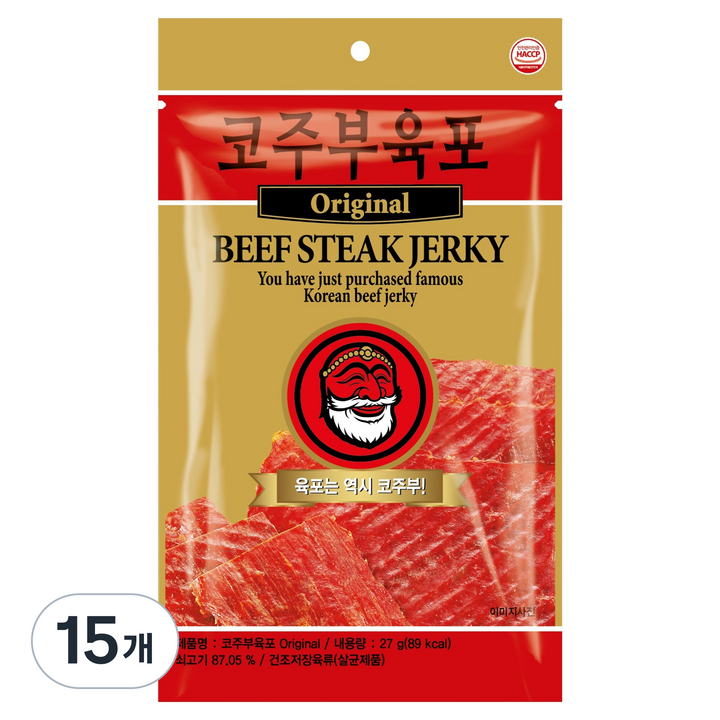 코주부 육포 Original, 27g, 15개