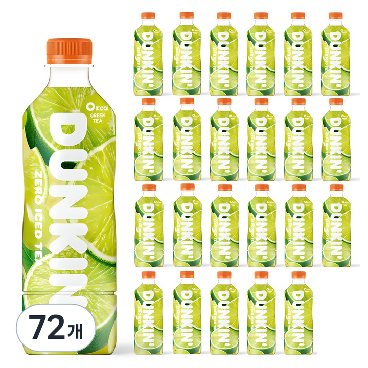 던킨도너츠 제로 아이스티 샤인 앤 라임, 72개, 500ml