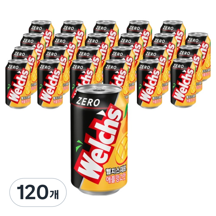 웰치스 제로 애플망고맛, 120개, 355ml
