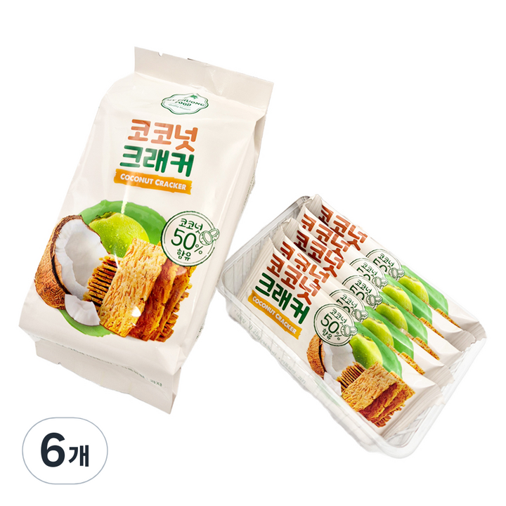 이멕스무역 코코넛 크래커, 56.25g, 6개
