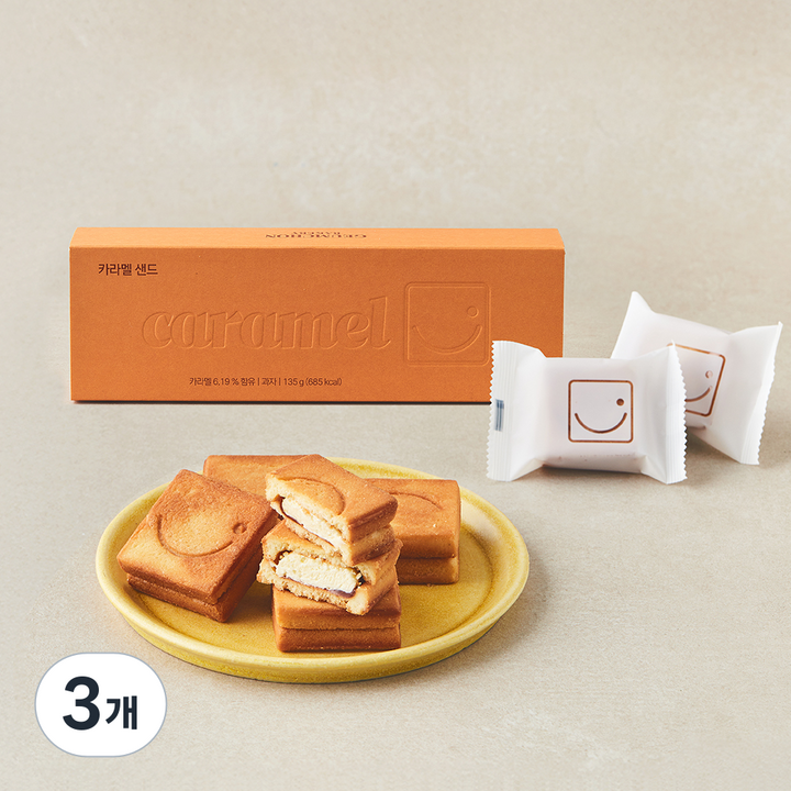 금촌베이커리 카라멜 샌드, 22.5g, 3개, 6개입