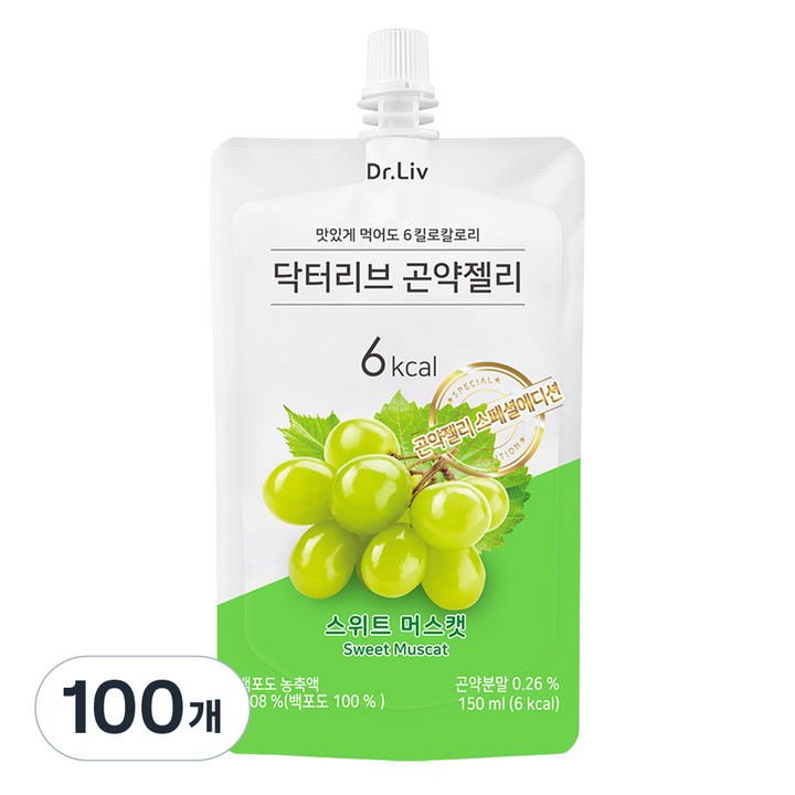 닥터리브 곤약젤리 스위트 머스캣, 150ml, 100개