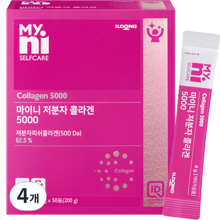 일동제약 마이니 저분자 콜라겐 5000 50p, 200g, 4개