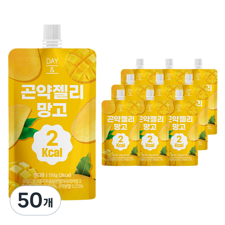 데이앤 2칼로리 곤약젤리 망고, 150g, 50개