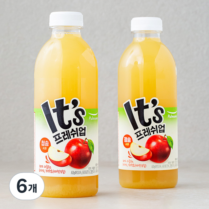 풀무원 잇츠 프레쉬업 청송사과 주스, 800ml, 6개