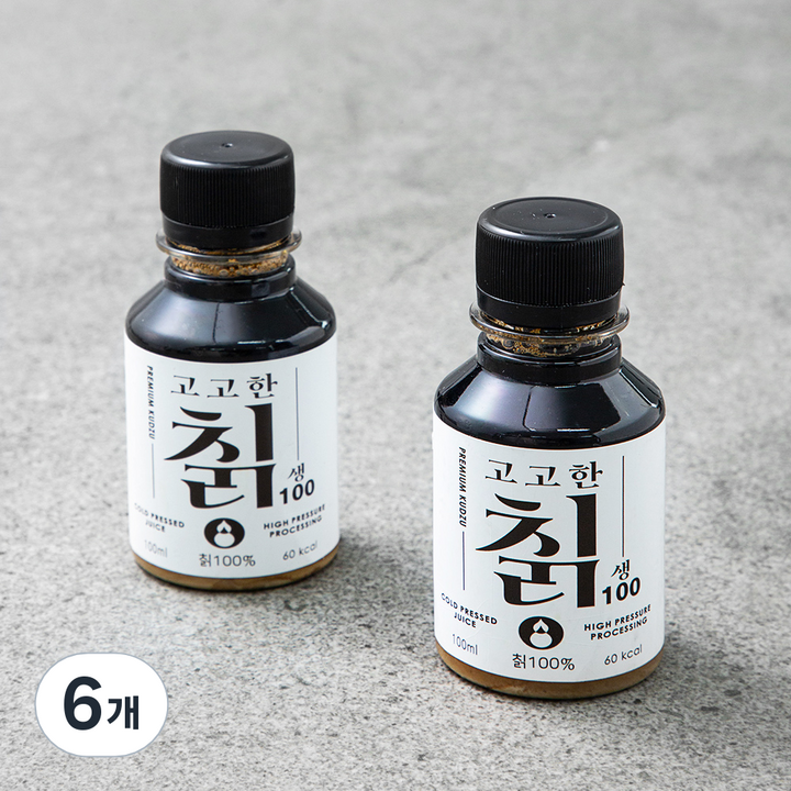 고고한 칡 생100 주스, 100ml, 6개