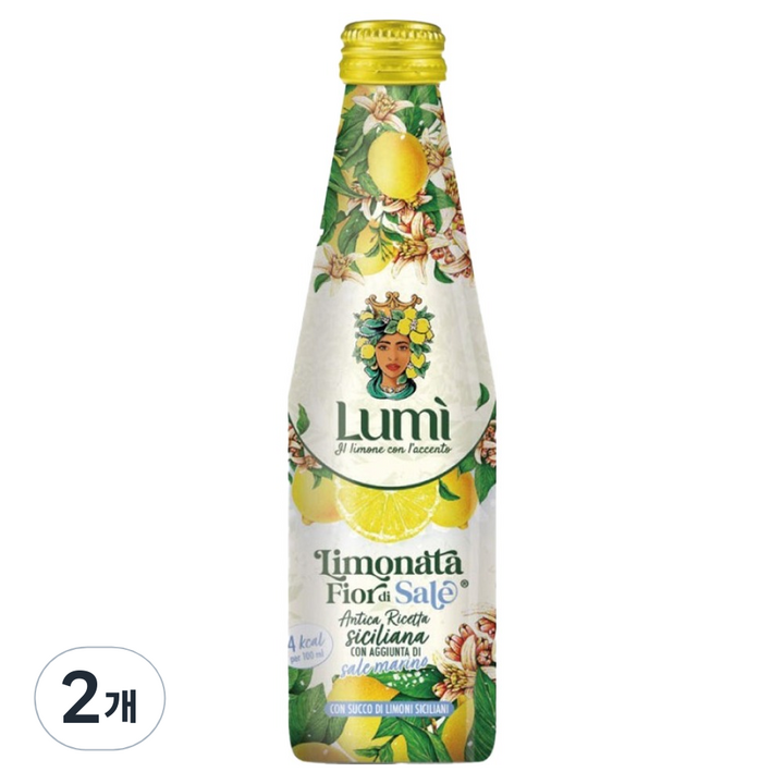 LUMI 플뢰르 드 셀 레모네이드, 2개, 250ml