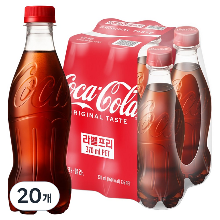 코카콜라 오리지널 무라벨, 370ml, 60개