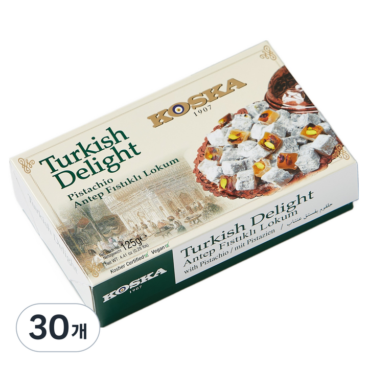 코스카 터키쉬딜라이트 피스타치오 젤리, 30개, 125g