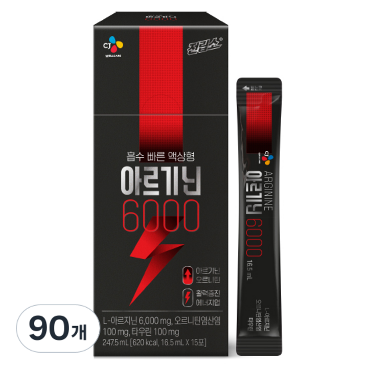전립소 CJ 아르기닌 6000 15p, 16.5ml, 90개