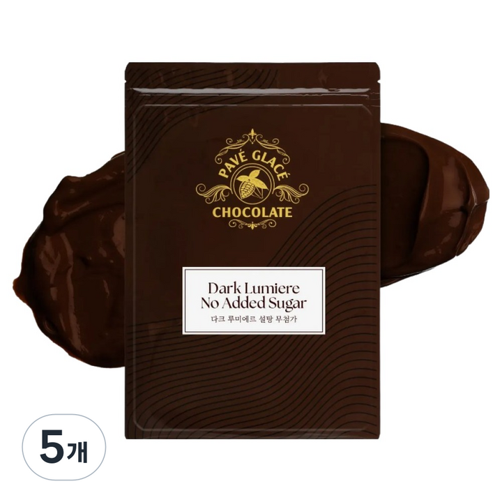 파베글라스 다크 루미에르 제로슈가 초콜릿, 1kg, 5개