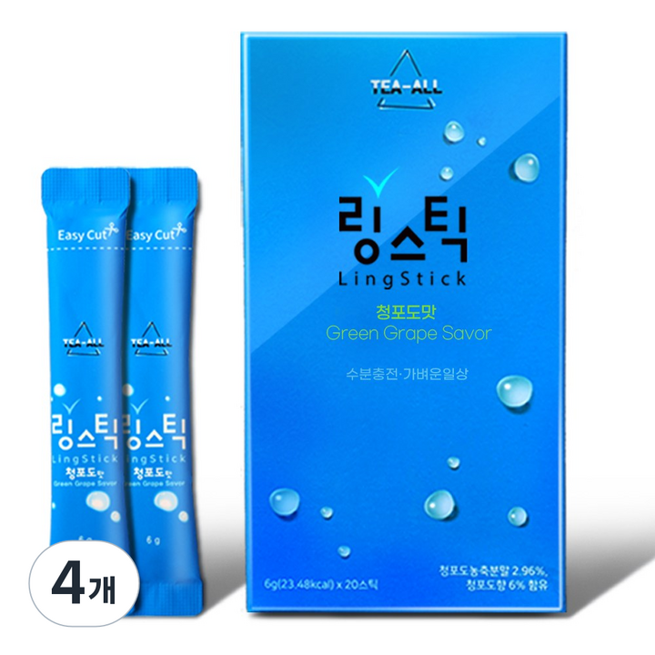 링스틱 청포도맛, 6g, 80개