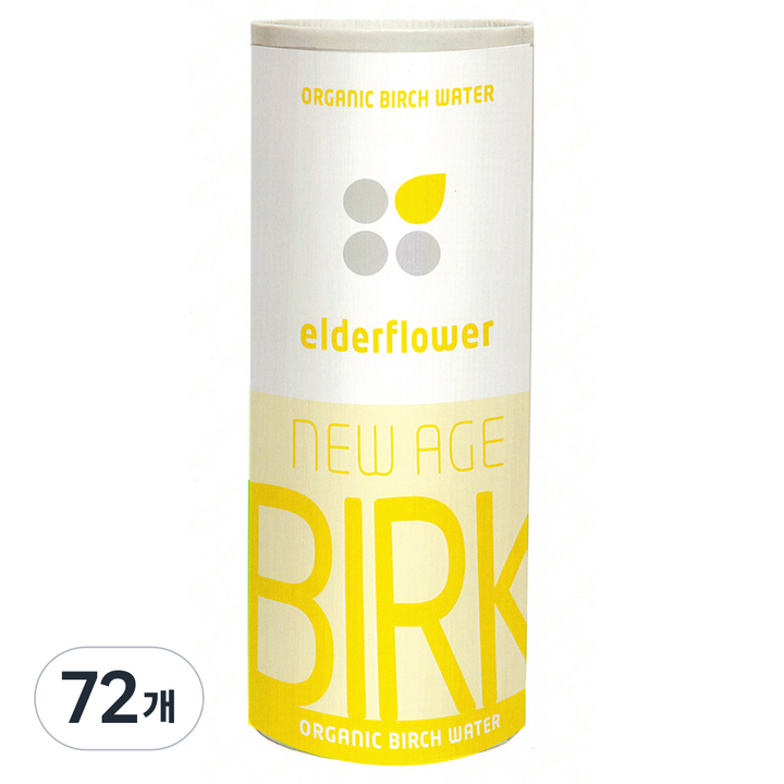 실랜드비르크 유기농 자작나무 수액 비르크 음료 엘더플라워, 250ml, 72개